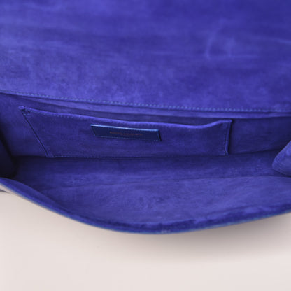 Saint Laurent Calfskin Classic Y Ligne Clutch Royal Blue 5 of 8