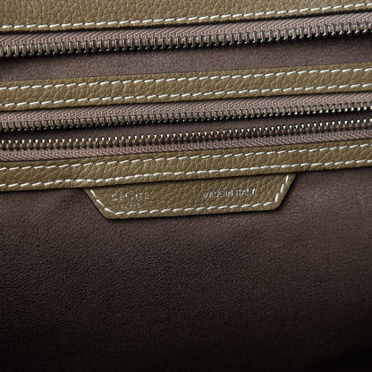 Celine Drummed Calfskin Shoulder Luggage Souris 8 of 10