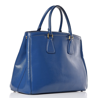 Prada Saffiano Vernice Shopping Tote Azzurro 3 of 26
