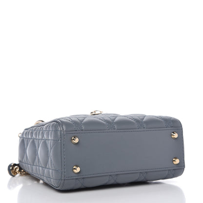 Christian Dior Lambskin Cannage Mini Lady Dior Cloud Blue 4 of 10