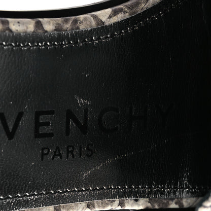 Givenchy Calfskin Snakeskin Print 4G Flat Sandals 38.5 Stone Grey 11 of 13
