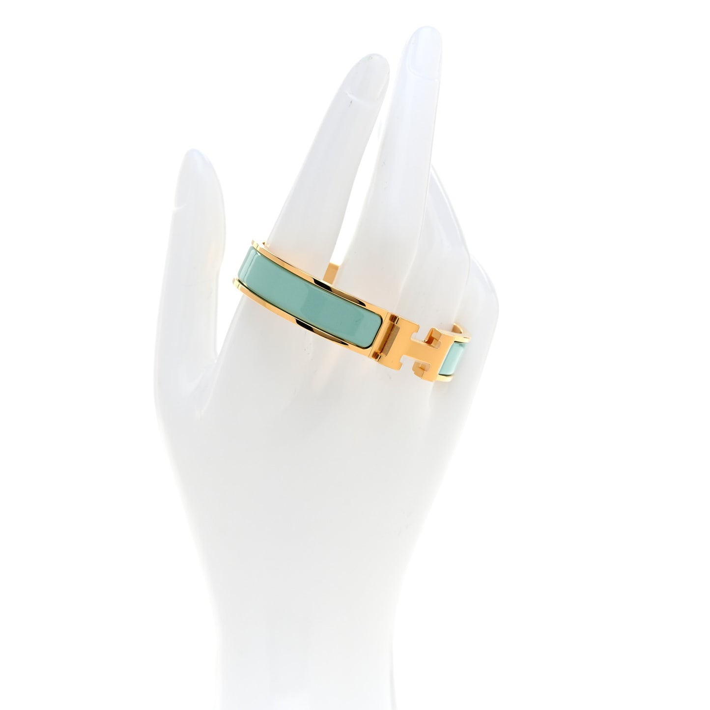 Enamel Narrow Clic Clac H Bracelet PM Aqua