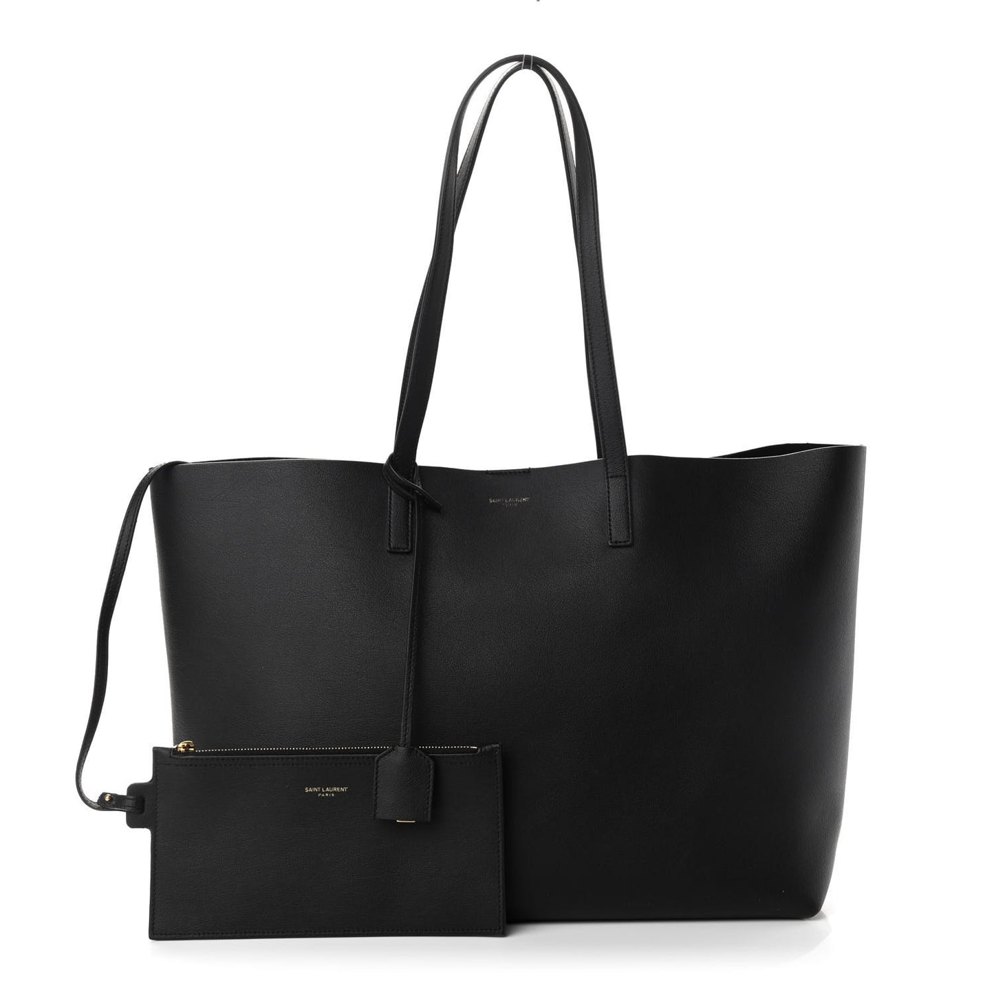 Calfskin Large Shopping Tote Black