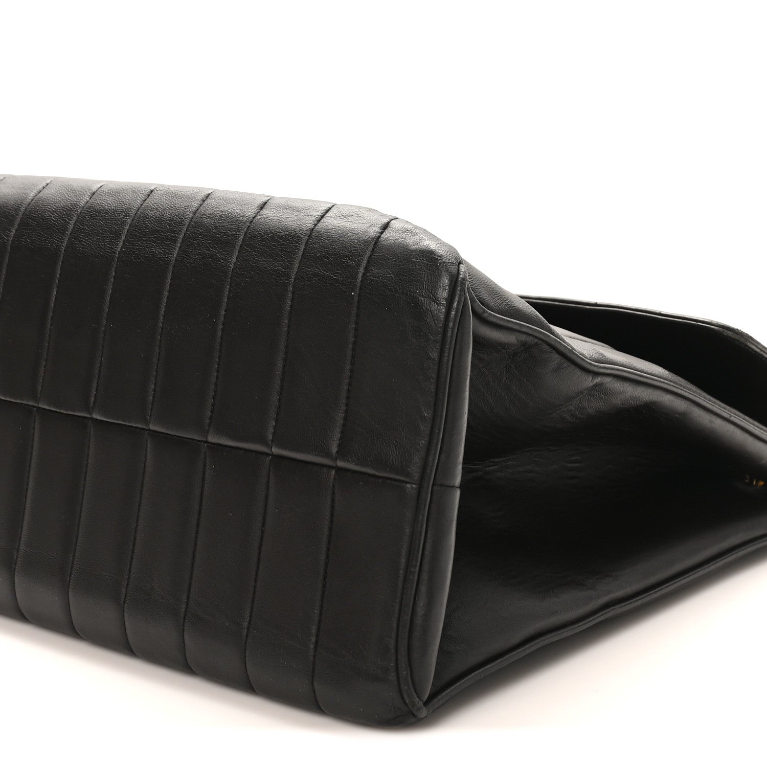 Chanel Lambskin Vertical Quilted XL Jumbo Single Flap Black 10 of 10