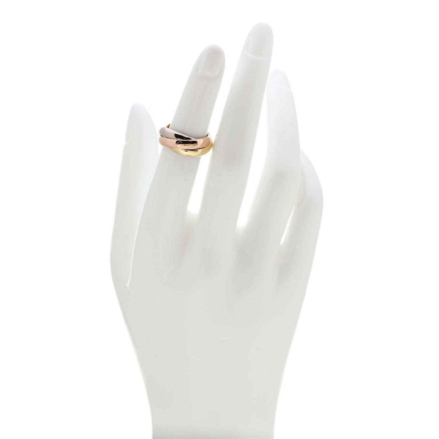 18K Pink Yellow White Gold Classic Trinity Ring 49 4.75