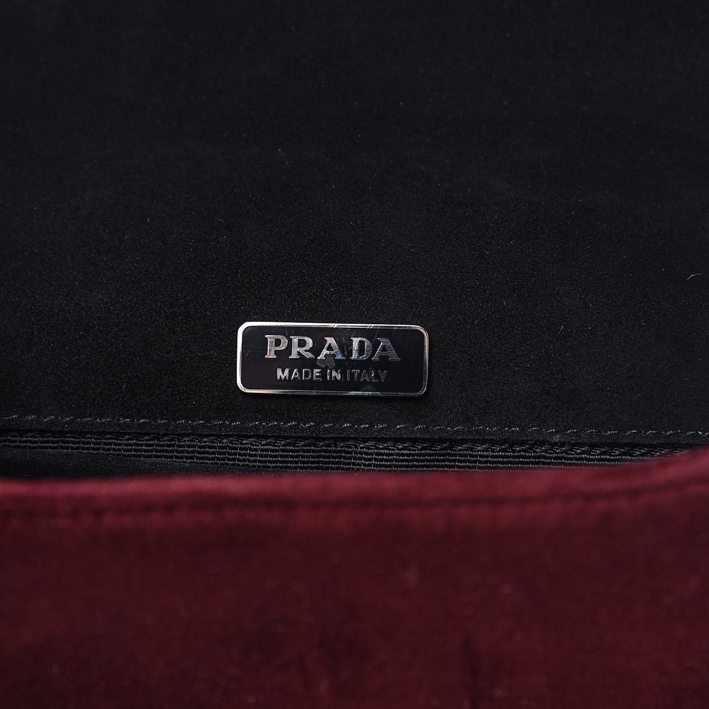 Velluto Cahier Lock Trunk Crossbody Bag Cherry