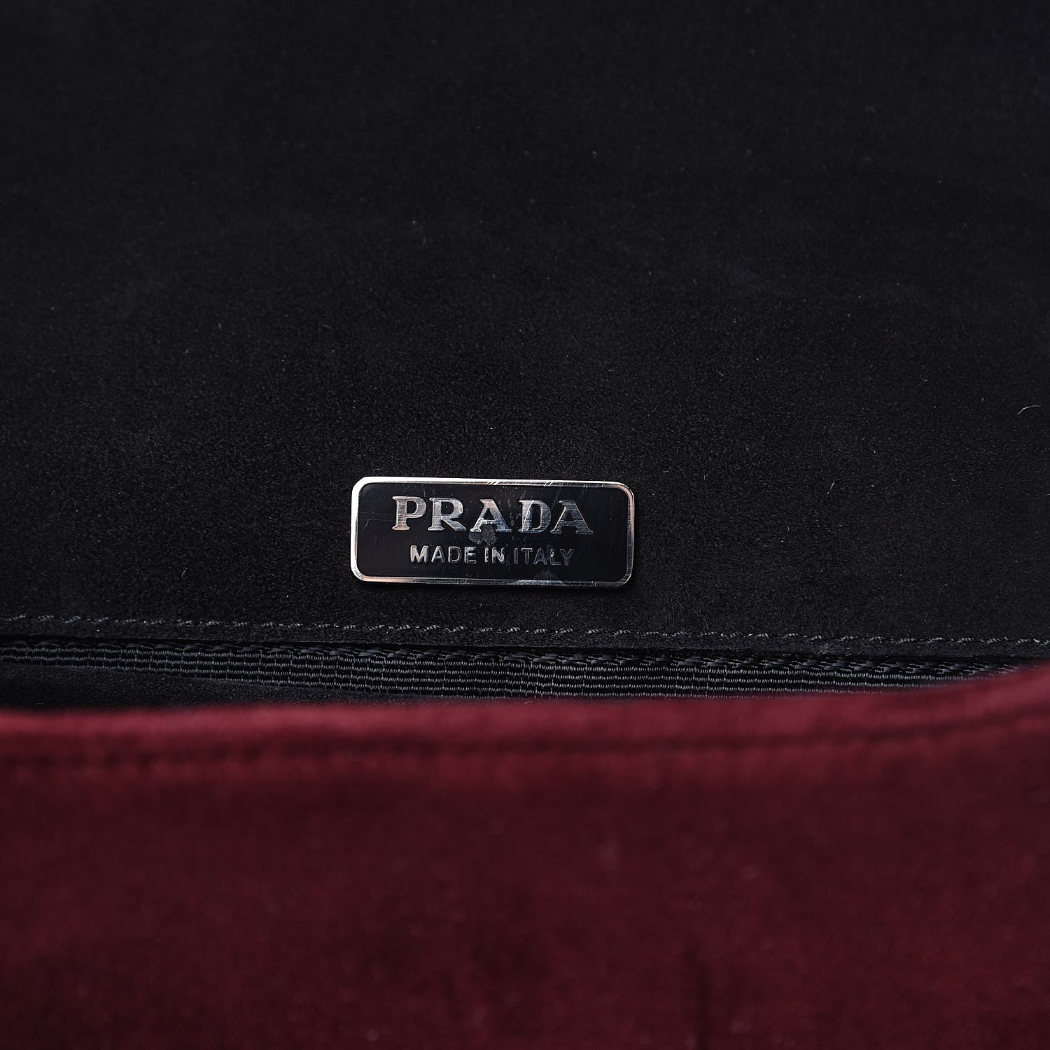 Prada Velluto Cahier Lock Trunk Crossbody Bag Cherry 6 of 9