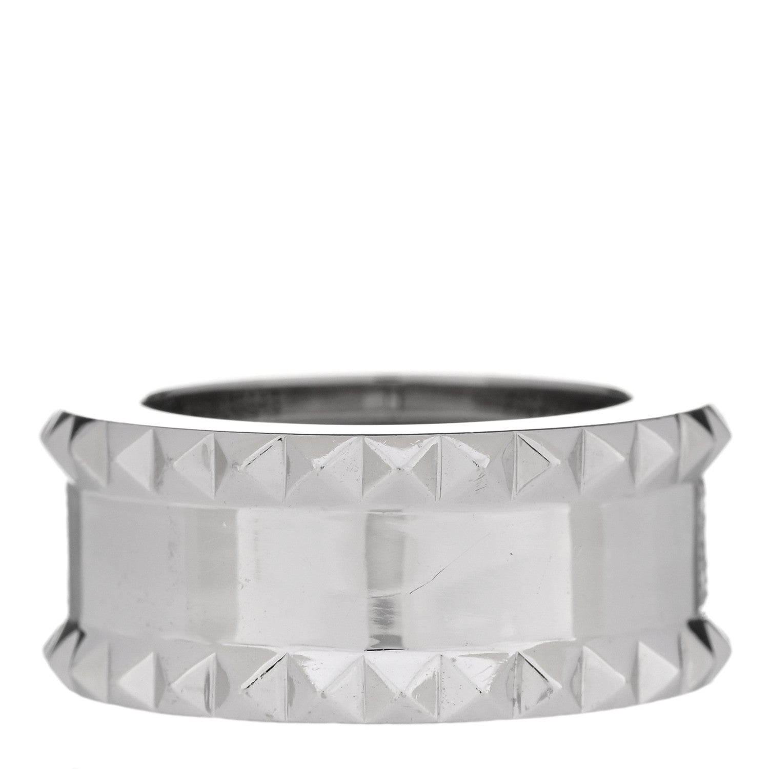 Roberto Coin 18K White Gold Diamond Rock & Diamonds Ring 53 6.5 3 of 4
