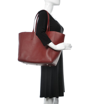 MCM Grained Calfskin Medium Reversible Wandel Tote Ruby Tan 3 of 11