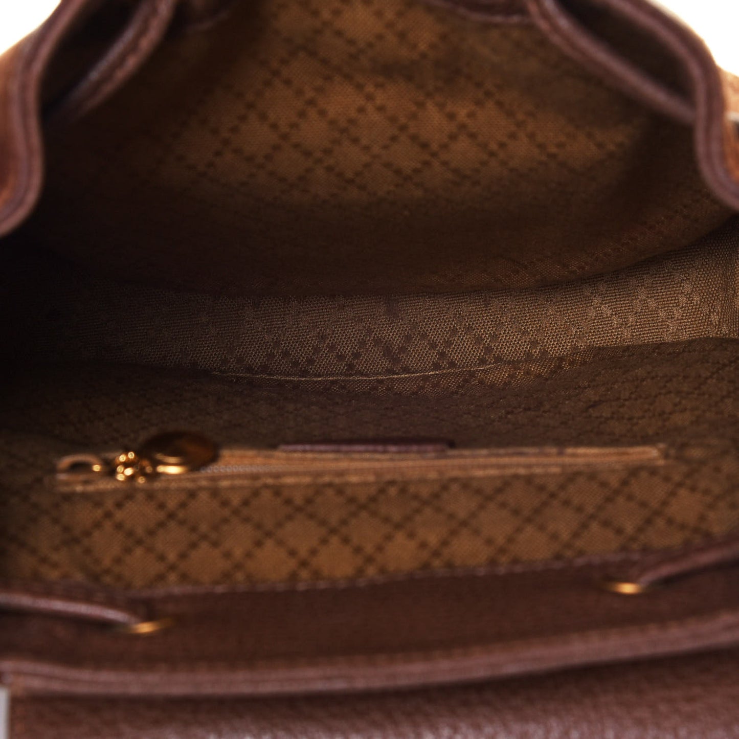 Calfskin Suede Bamboo Mini Backpack Brown