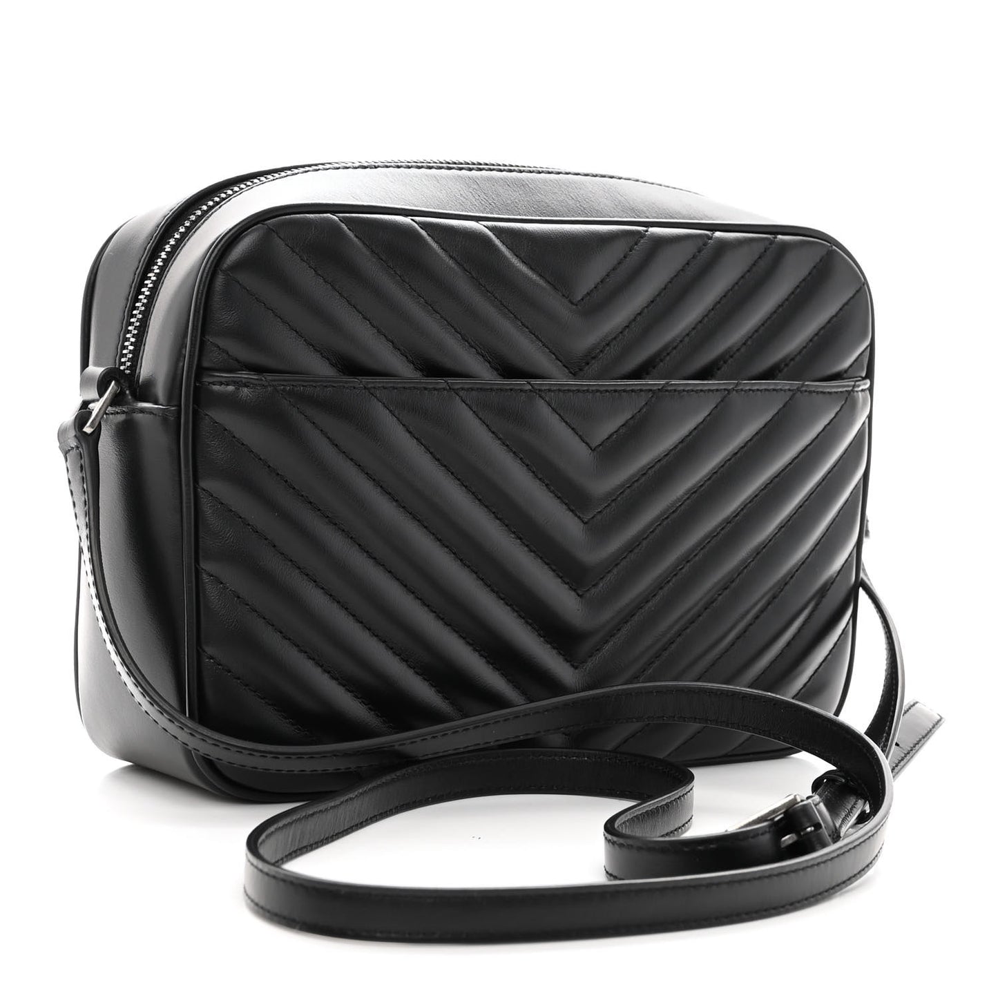 Calfskin Matelasse Monogram Lou Camera Bag Black