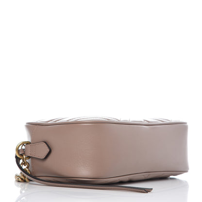 Gucci Calfskin Matelasse Small GG Marmont Chain Shoulder Bag Taupe 4 of 10