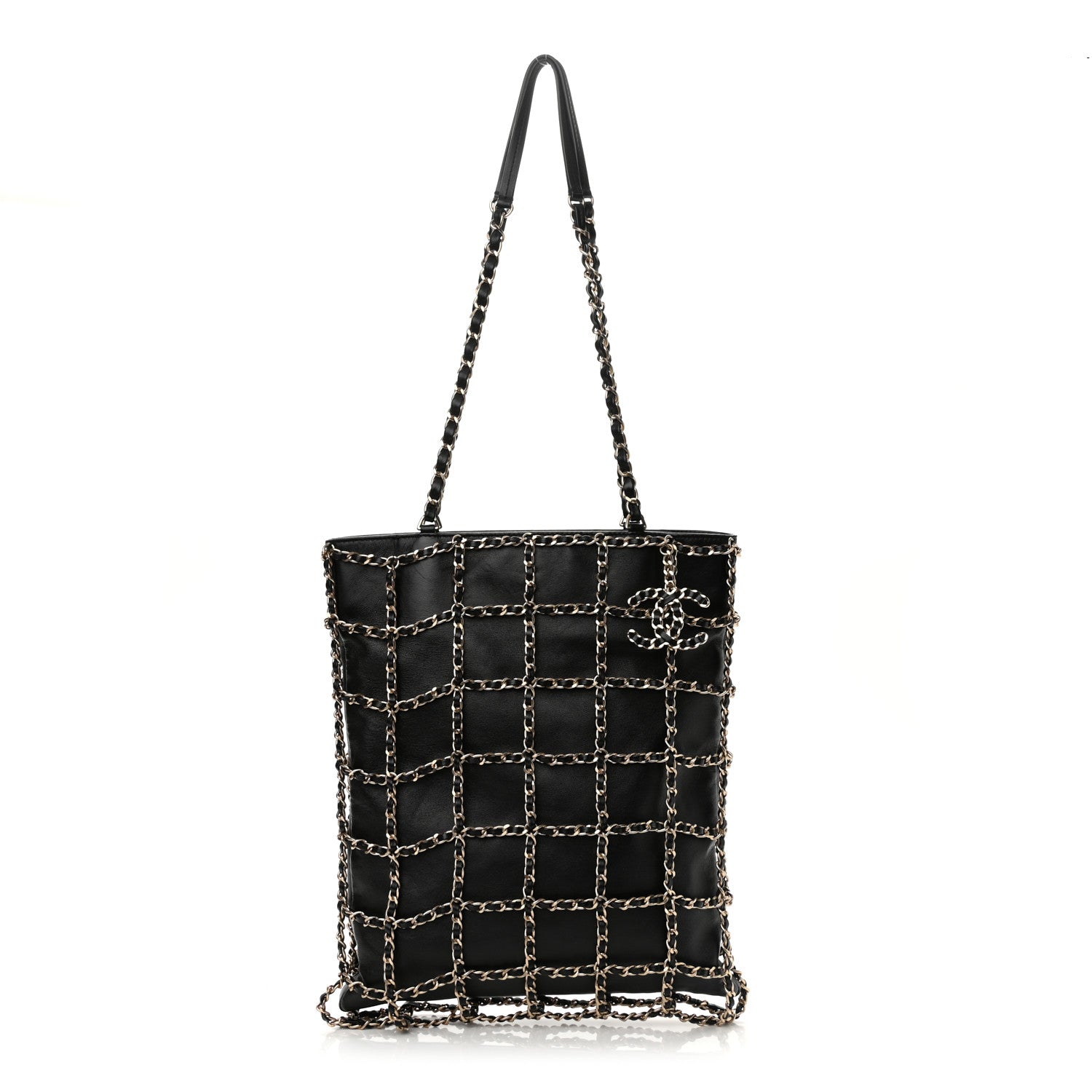 Chanel Lambskin Large Shopping Chain Tote Black 1 of 11