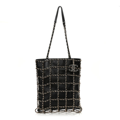 Chanel Lambskin Large Shopping Chain Tote Black 1 of 11