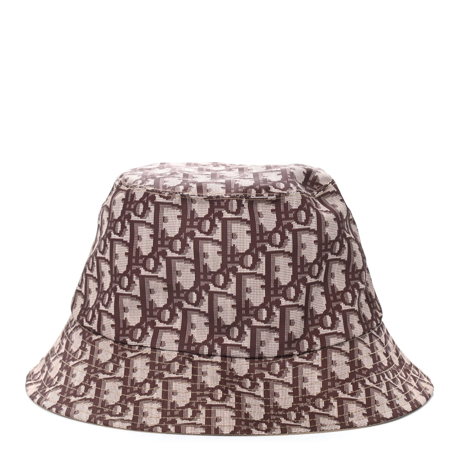 Christian Dior Oblique Reversible Teddy-D Brim Bucket Hat 57 Beige