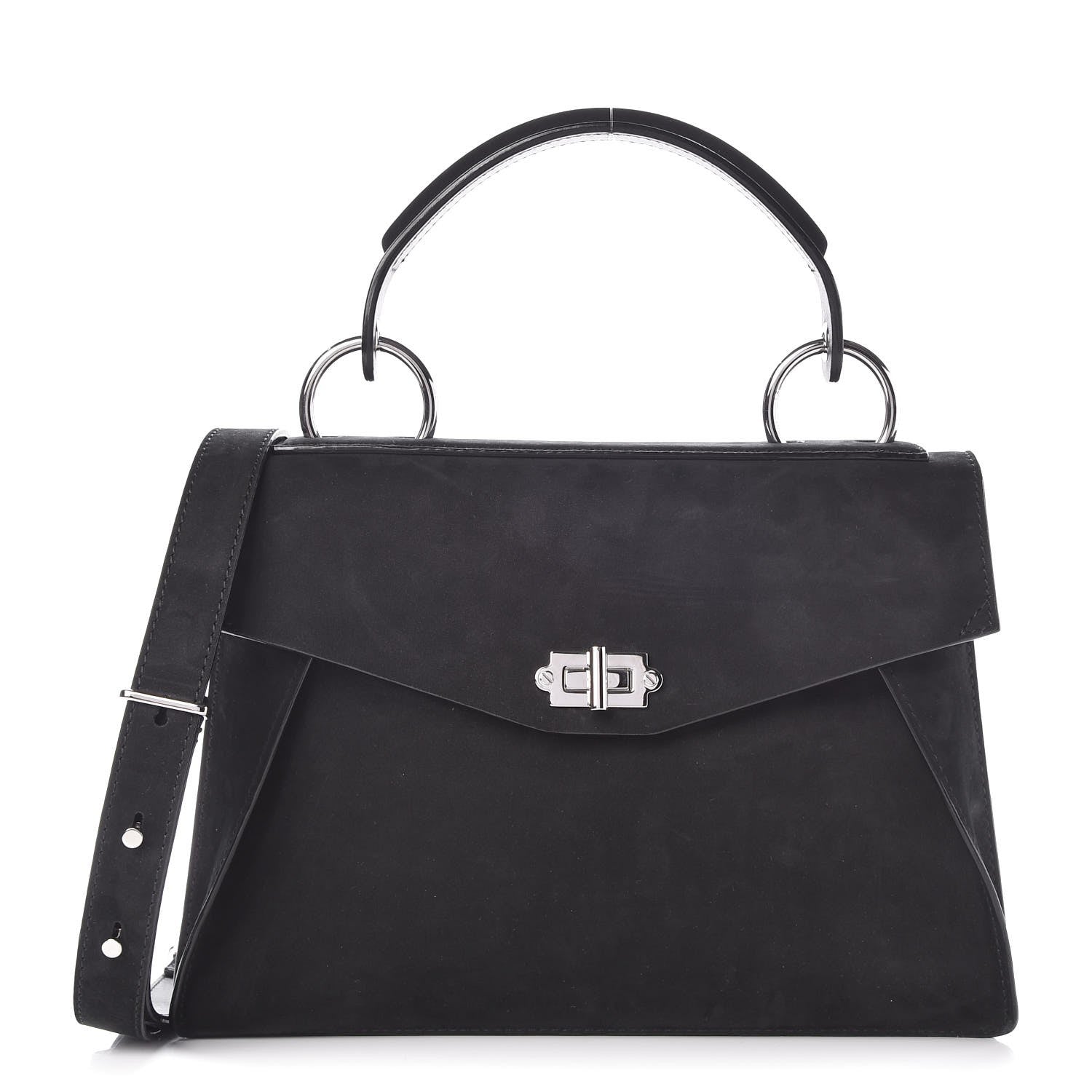Proenza Schouler Nubuck Medium Hava Top Handle Bag Black 1 of 10