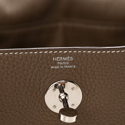 Hermes Taurillon Clemence Lindy 26 Etoupe 6 of 12