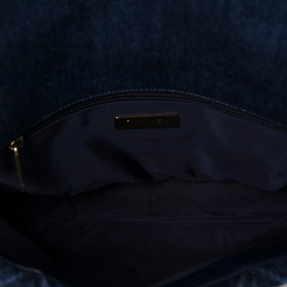 Chanel Denim Quilted Large Chanel 19 Flap Blue 5 of 8