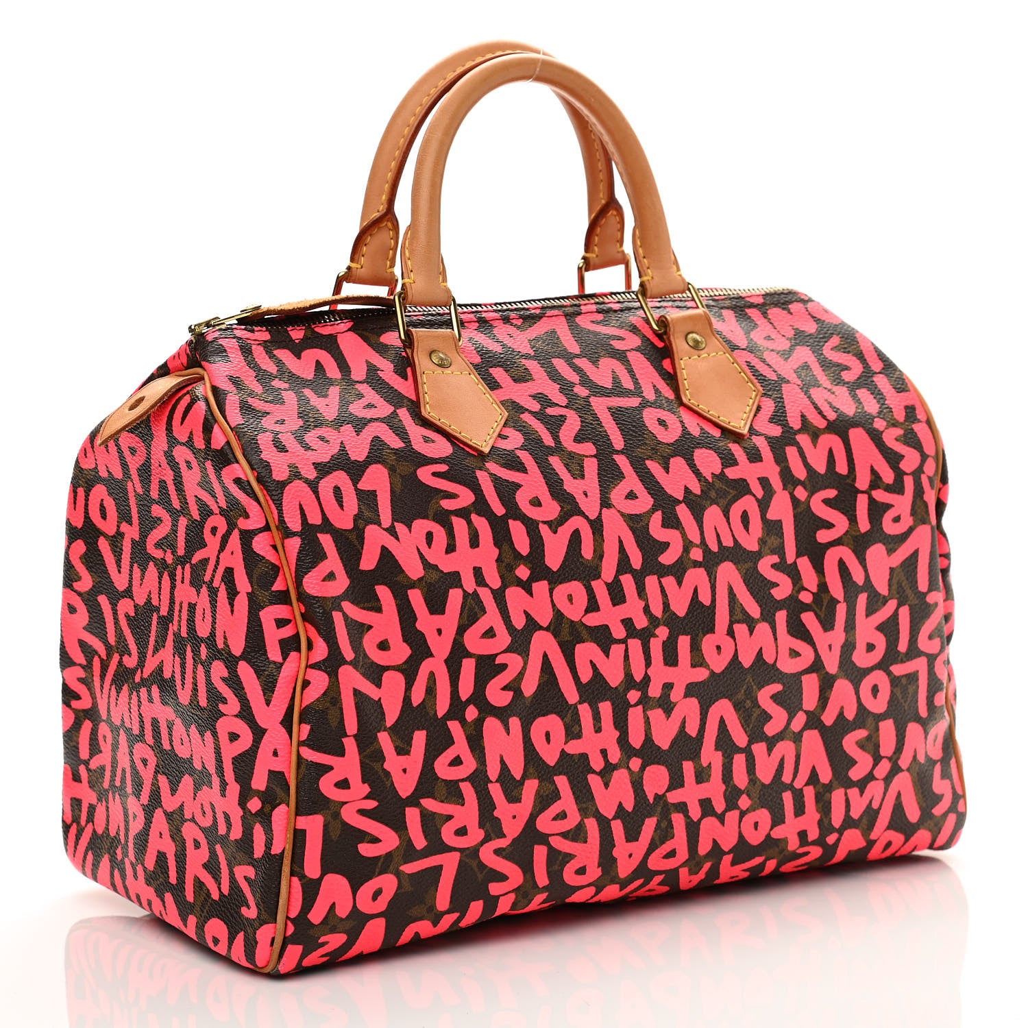 Louis Vuitton Monogram Graffiti Speedy 30 Fuchsia 3 of 10