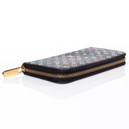 Louis Vuitton Monogram Multicolor Zippy Wallet Black 3 of 8
