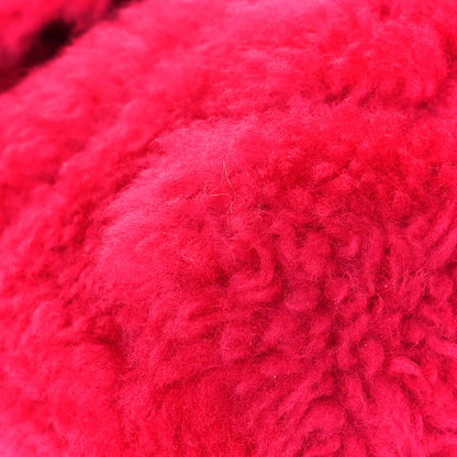 Saint Laurent Shearling Quilted Loulou Puffer Pouch Clutch Fuxia 7 of 8