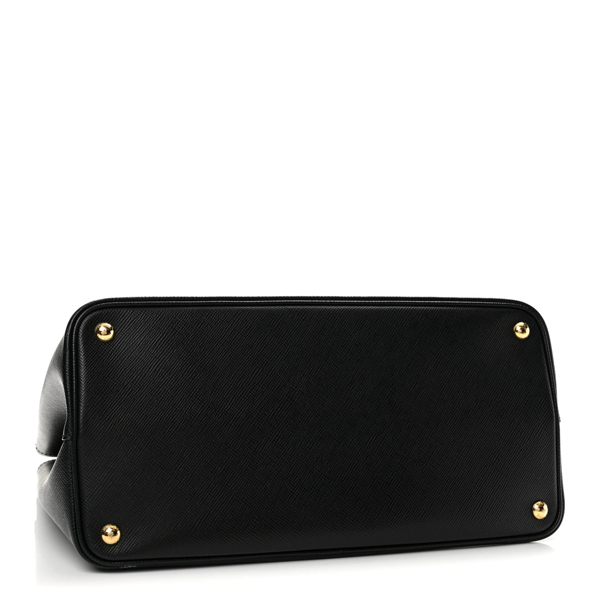 Saffiano Cuir Large Double Bag Black Fuoco