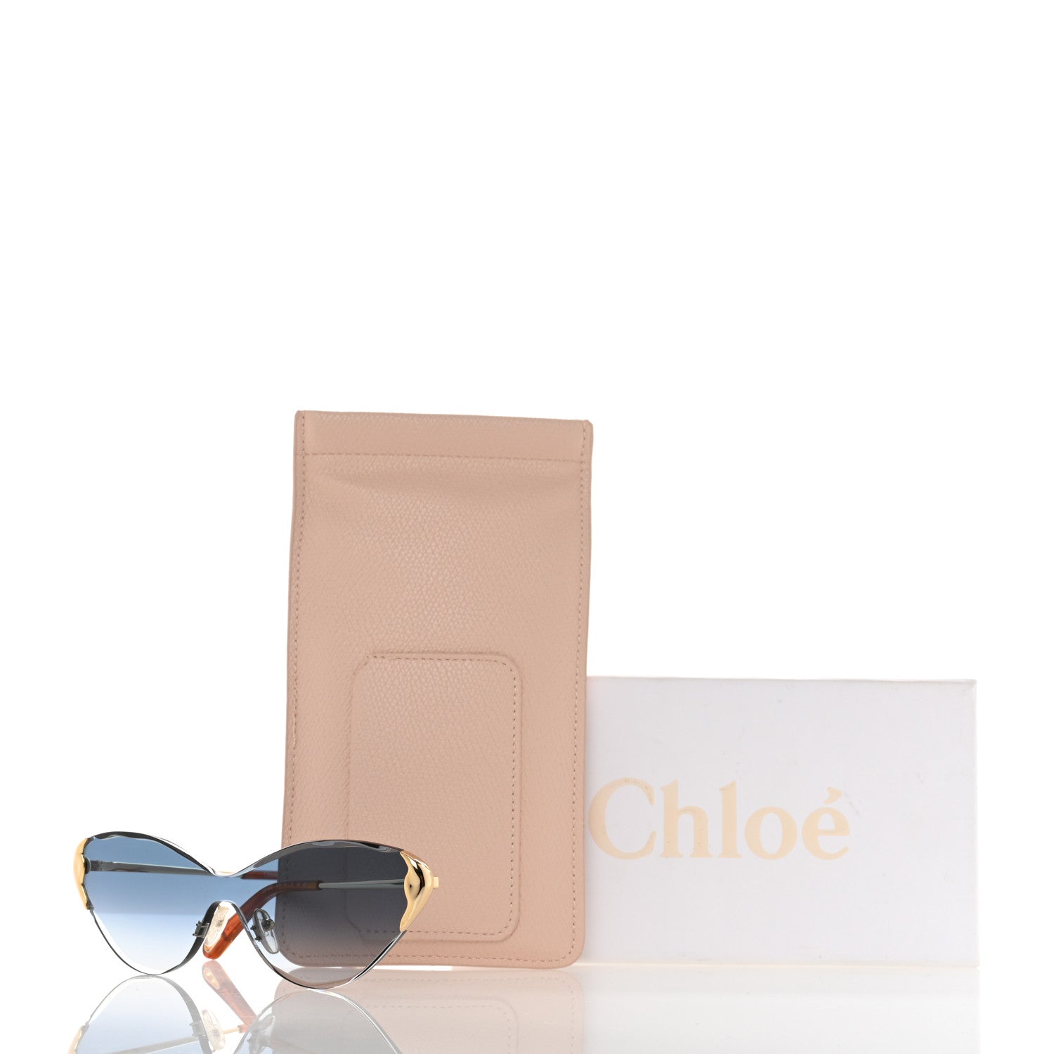 Chloe Metal Cat Eye Sunglasses CE163S Gold 7 of 7
