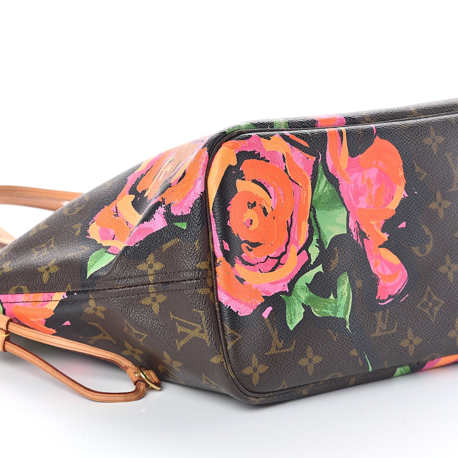 Louis Vuitton Monogram Roses Neverfull MM 9 of 10