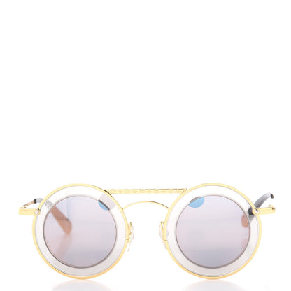 Louis Vuitton Round Metropolis Sunglasses Z0907U Gold 8 of 9
