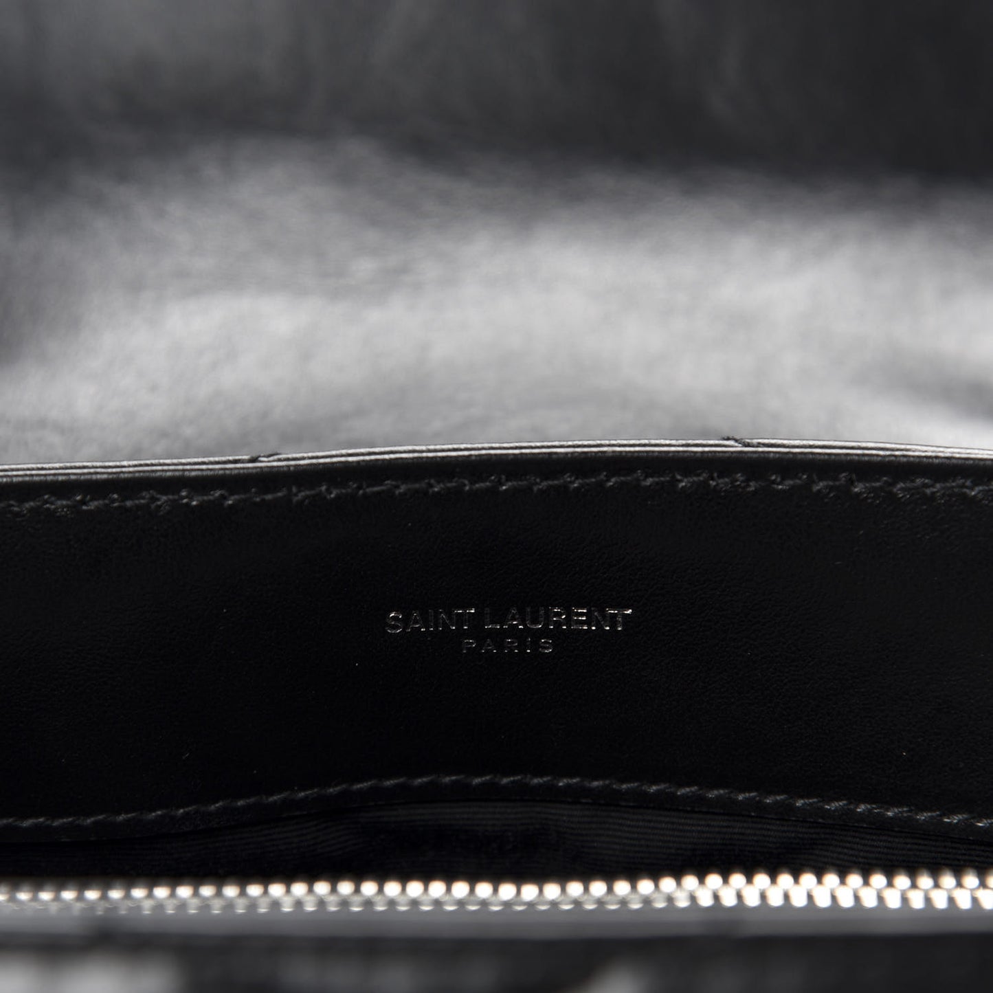 Calfskin Y Quilted Monogram Medium Loulou Chain Satchel Black