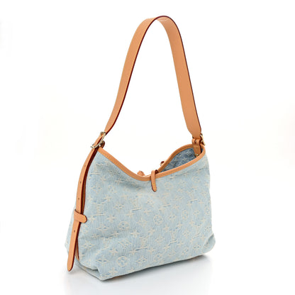 Louis Vuitton Monogram Denim CarryAll PM Sky Blue 4 of 10