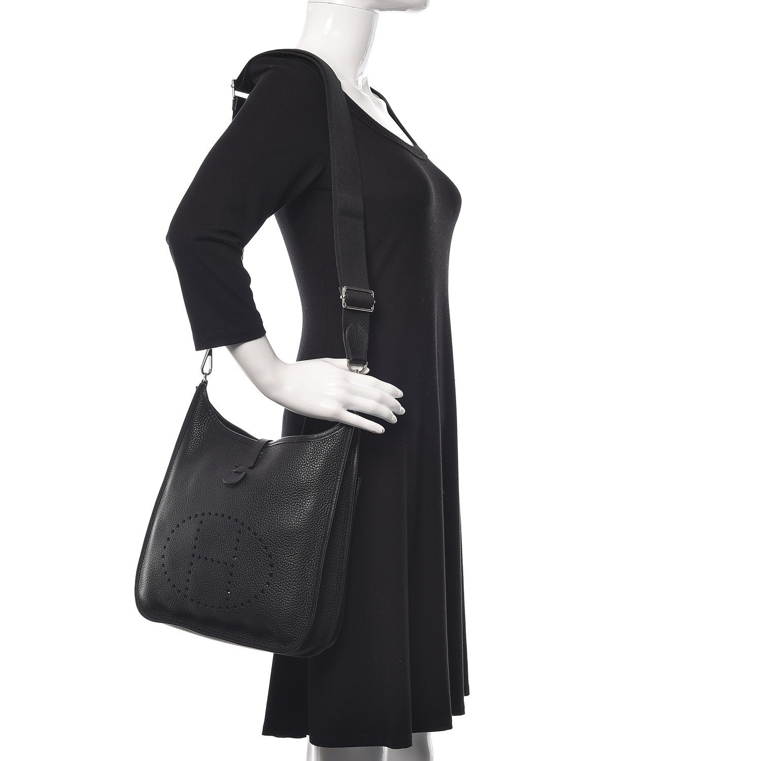 Hermes Taurillon Clemence Evelyne III PM Black 2 of 10
