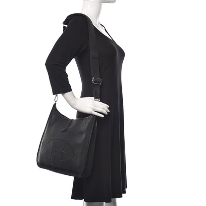 Hermes Taurillon Clemence Evelyne III PM Black 2 of 10