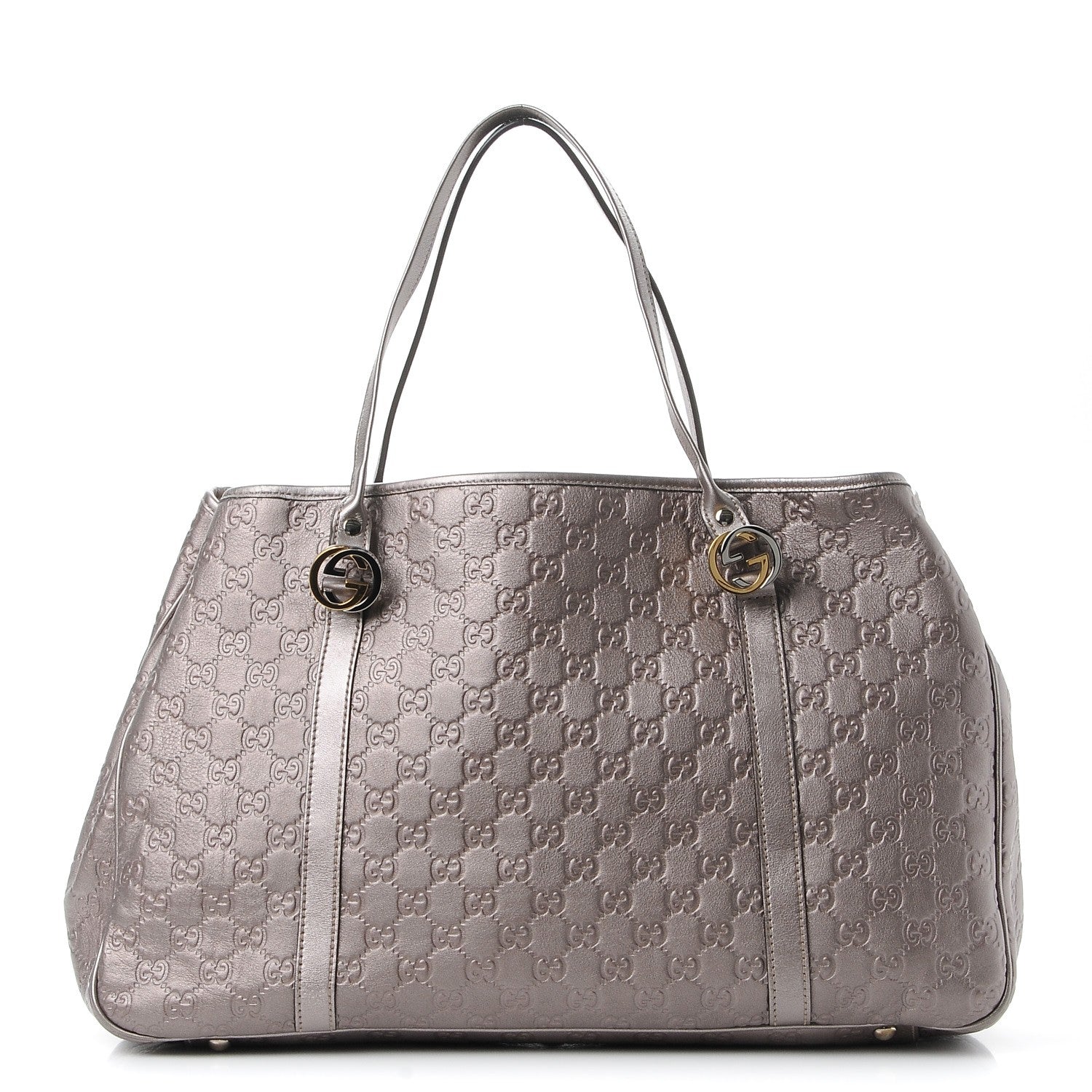 Gucci Metallic Guccissima Large GG Twins Tote Mauve 1 of 7