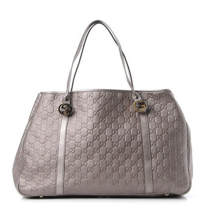 Gucci Metallic Guccissima Large GG Twins Tote Mauve 1 of 7