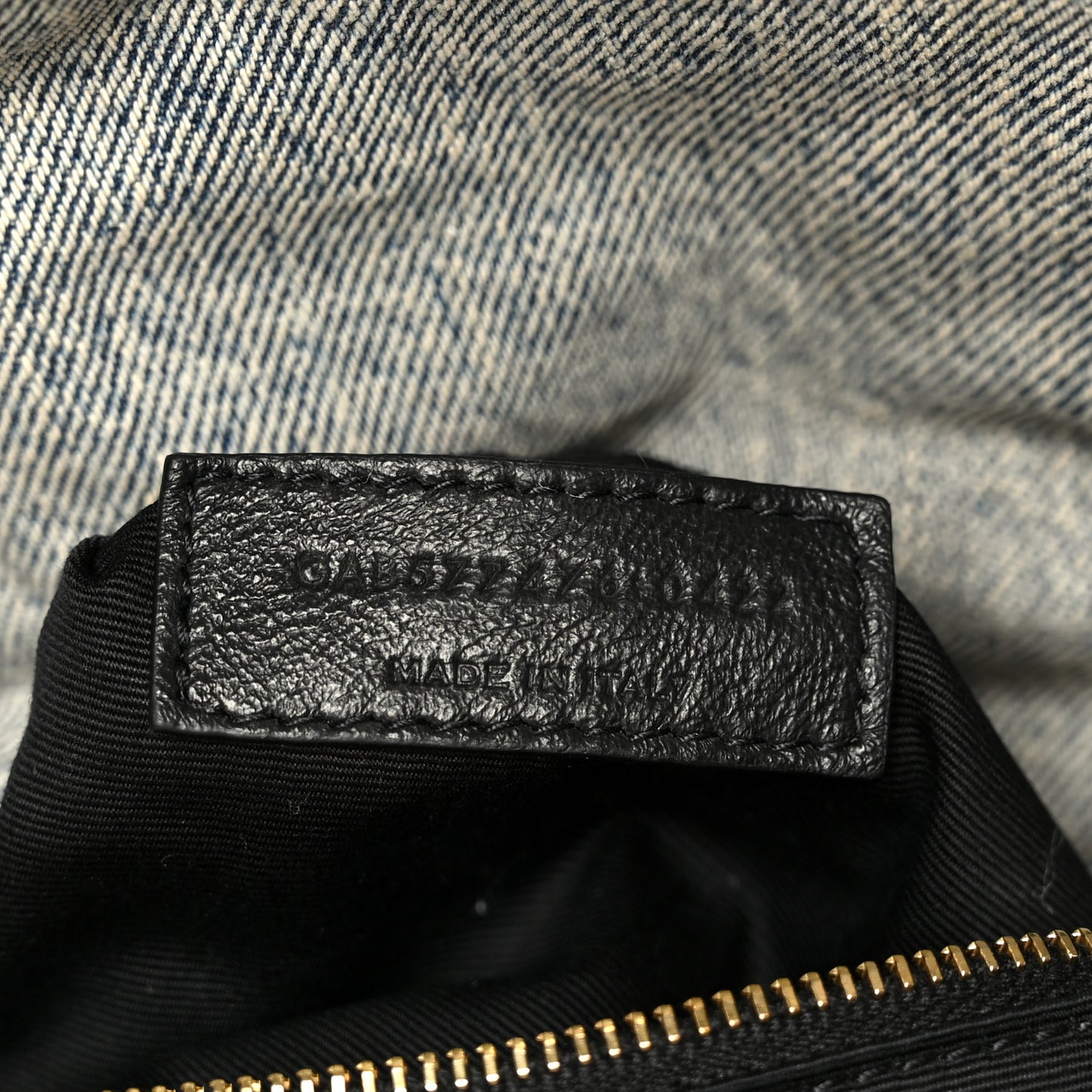 Denim Quilted Medium Loulou Puffer Monogram Chain Satchel Azur