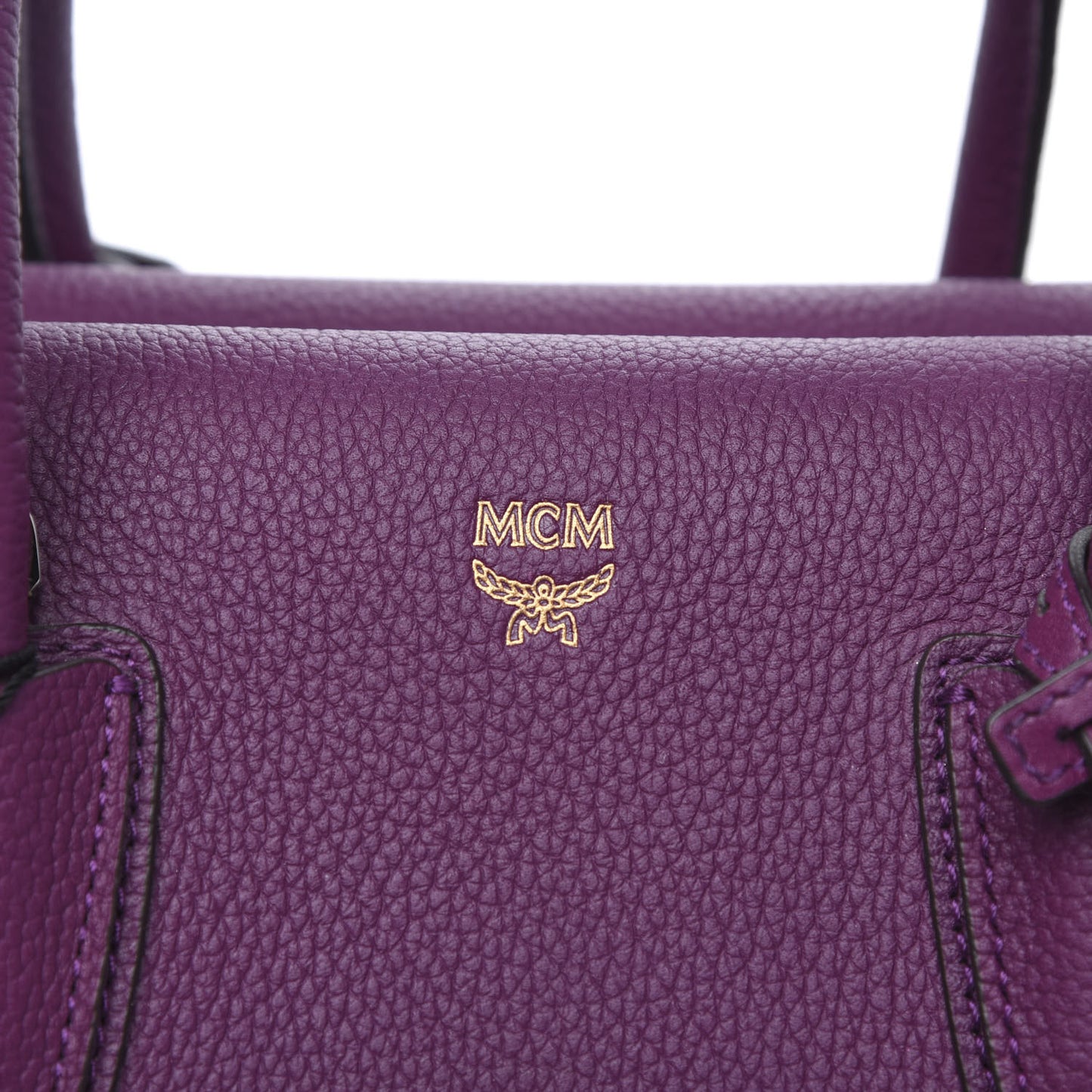 Grained Calfskin Medium Milla Tote Mystic Purple