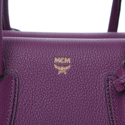 MCM Grained Calfskin Medium Milla Tote Mystic Purple 6 of 9