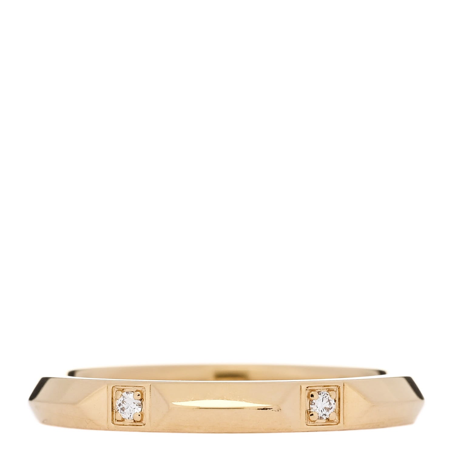 Tiffany 18K Yellow Gold Diamond 2.5mm Tiffany True Band Ring 56 7.5 3 of 5