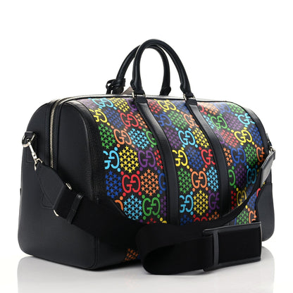 Gucci GG Supreme Monogram Psychedelic Duffle Bag Black Multicolor 3 of 10