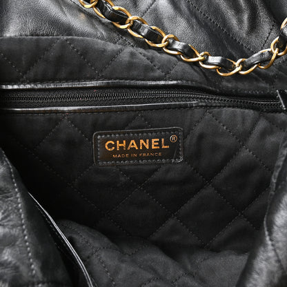Chanel Shiny Calfskin Quilted Small Chanel 22 Black 6 of 10