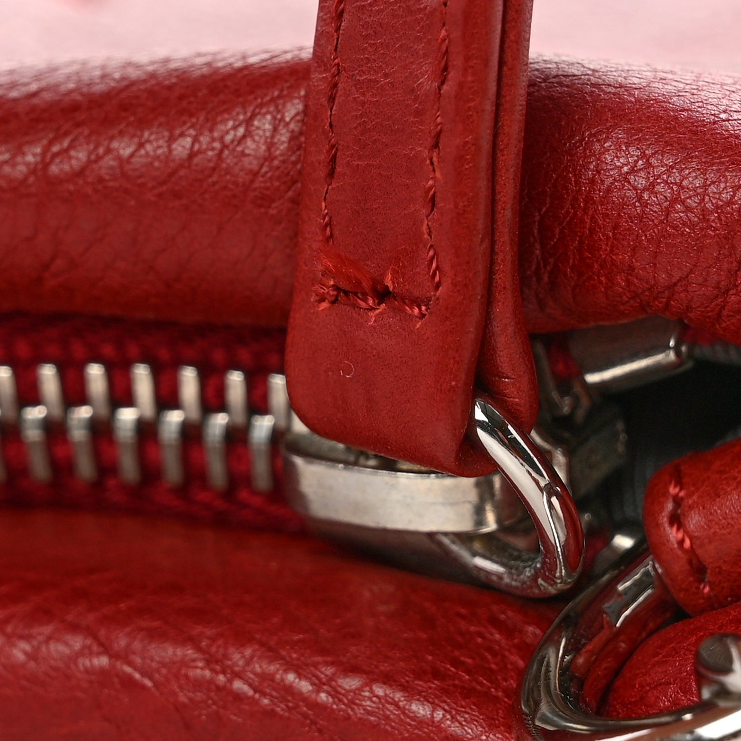 Calfskin On The Bund Pochette Dark Red