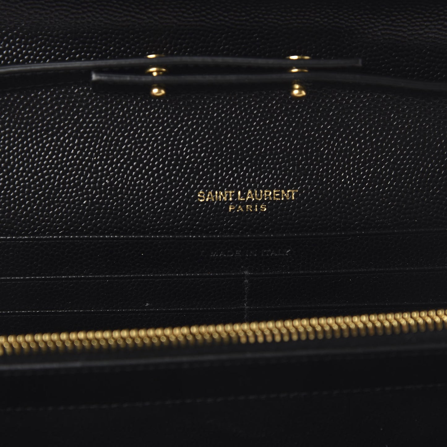 Grain De Poudre Matelasse Chevron Monogram Chain Wallet Black