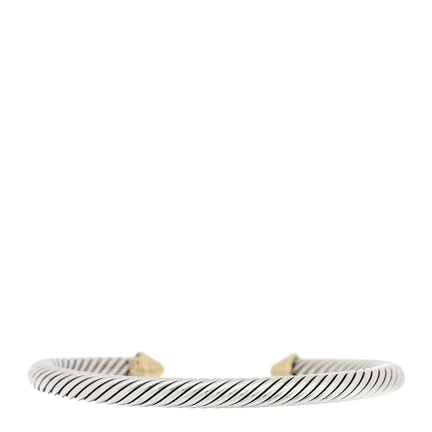 David Yurman Sterling Silver 14K Yellow Gold 5mm Cable Classics Bracelet 2 of 3