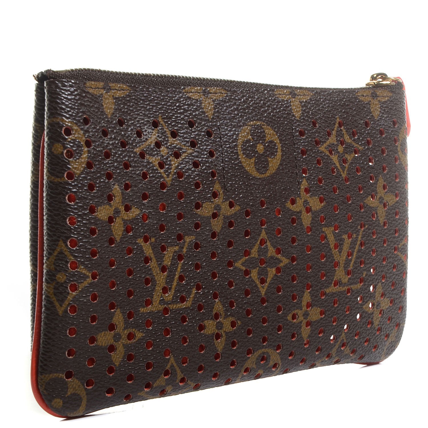 Louis Vuitton Monogram Perforated Pochette Plat Orange 3 of 8