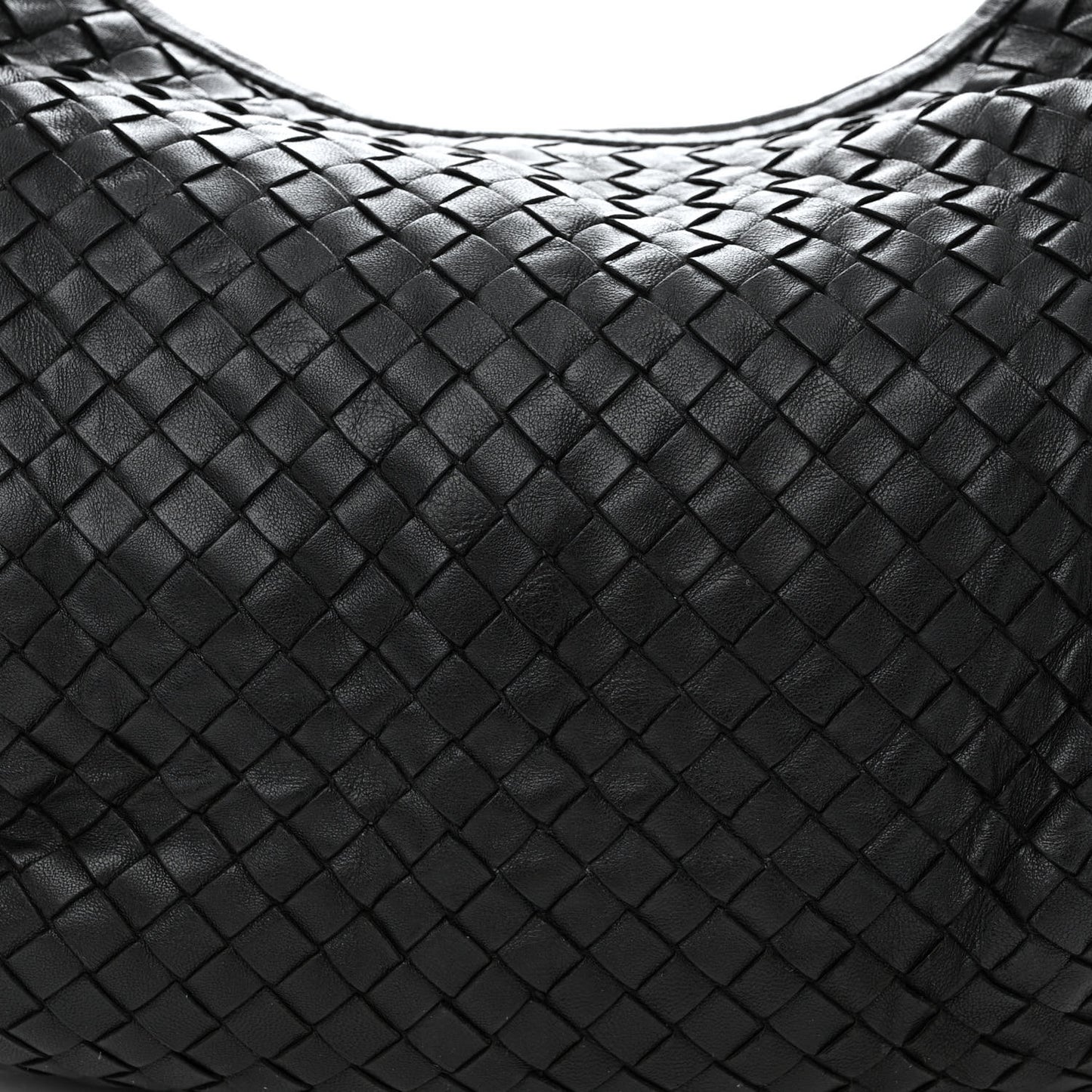 Nappa Intrecciato Medium Belly Veneta Hobo Black