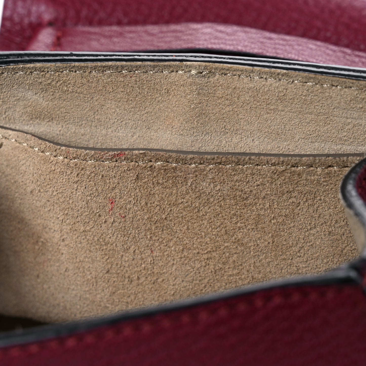 Grained Lambskin Mini Drew Shoulder Bag Wine Purple
