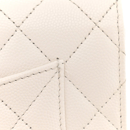 Chanel Caviar Quilted Wallet On Chain WOC White 15 of 17