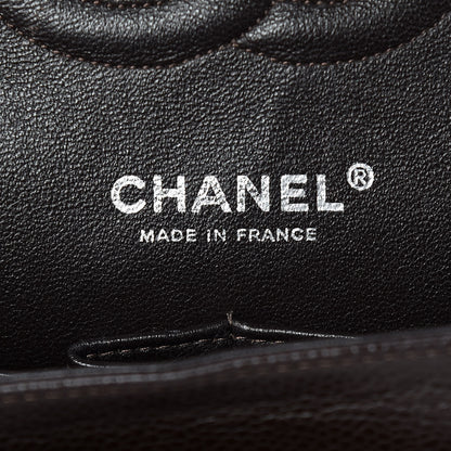 Chanel Caviar Quilted Medium Double Flap Brown 10 of 12