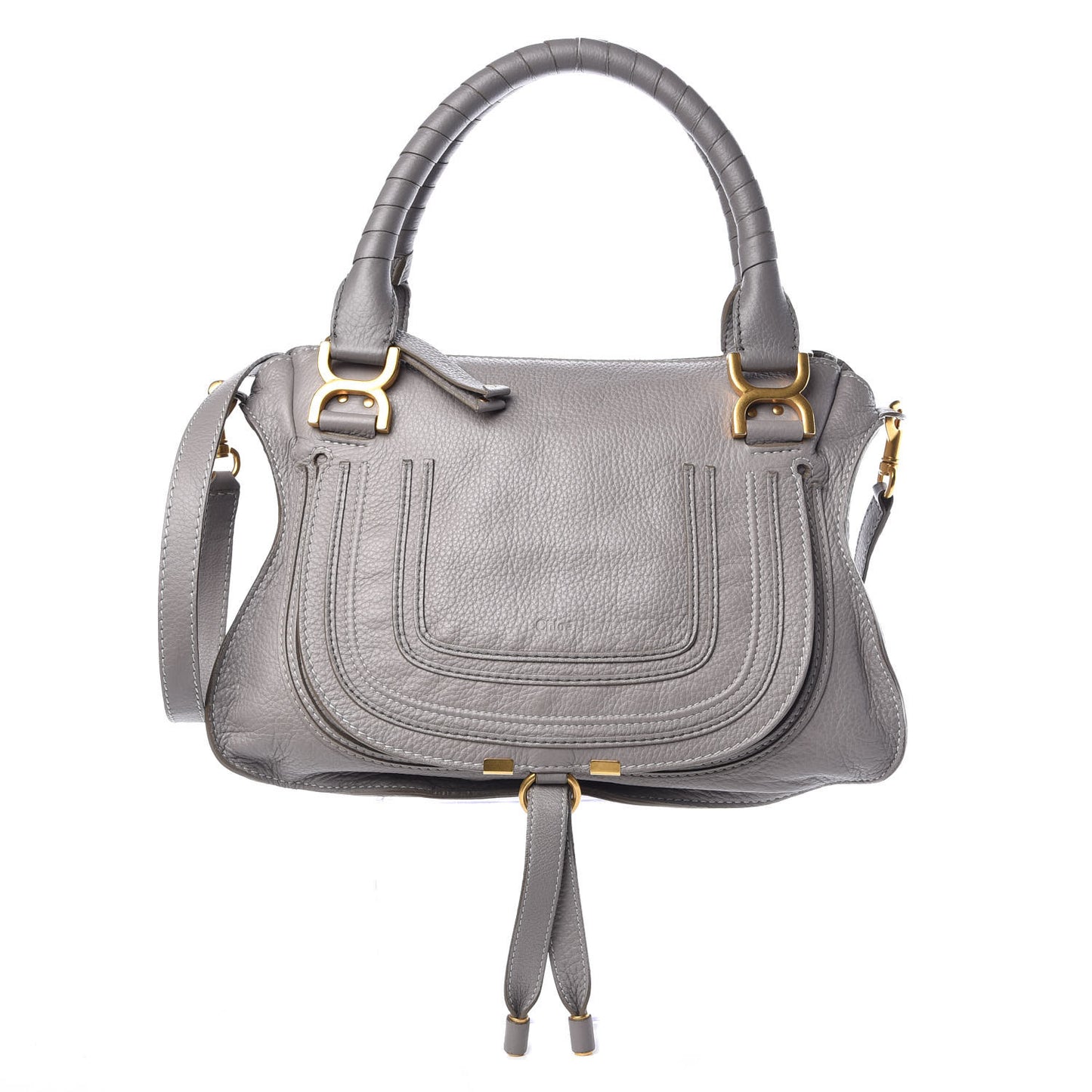 Calfskin Medium Marcie Satchel Cashmere Grey